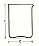 Quartz Beaker translucent wide form